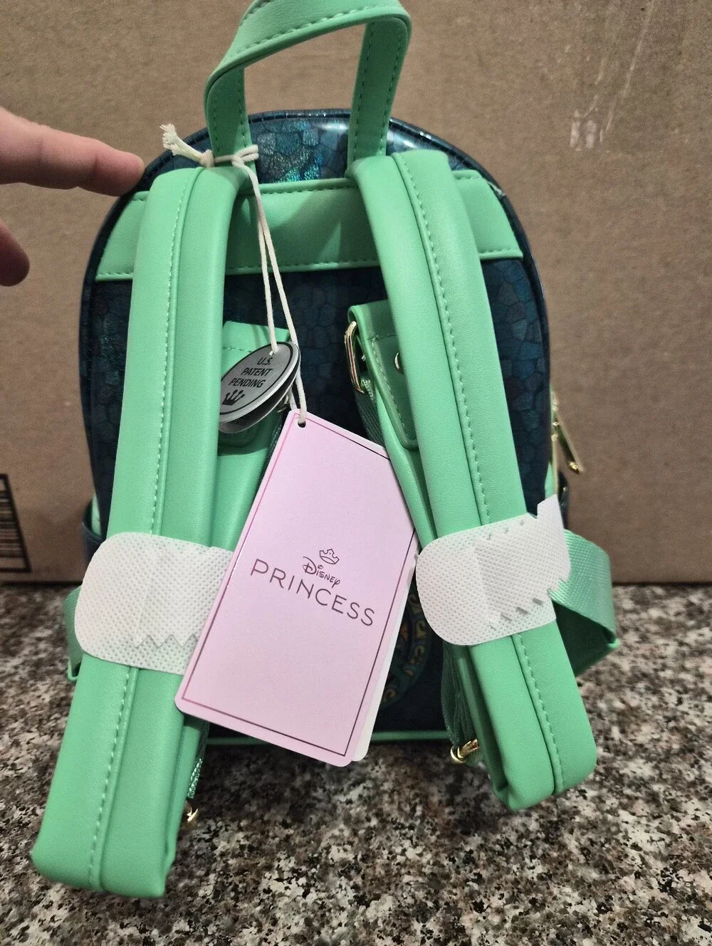 Loungefly Teal & Aqua Moana Stainglass Mini Backpack